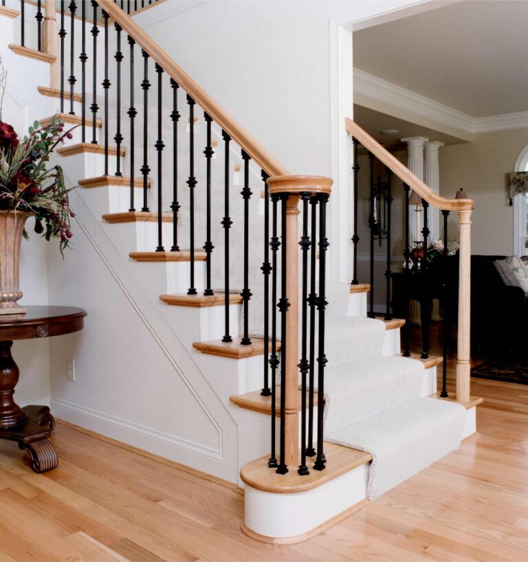 Custom stair parts and railing installation