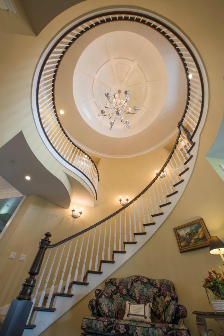 Decorative column and stair part detail