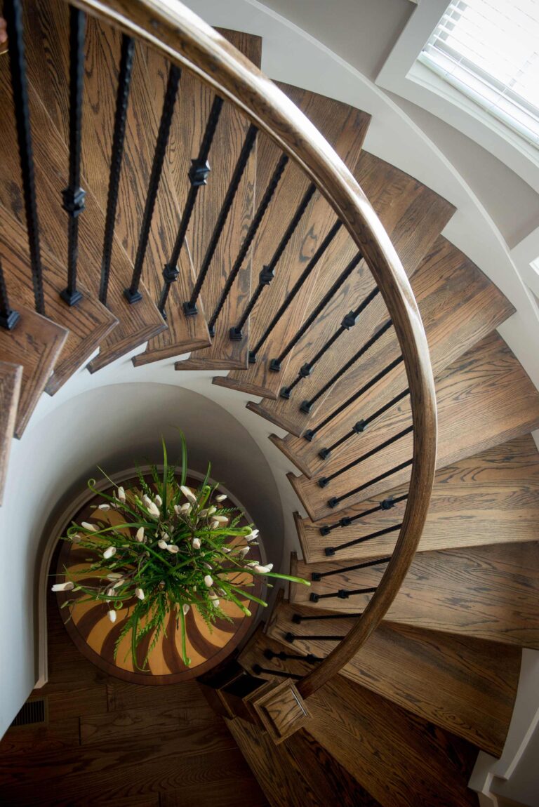 Custom stair parts and column detail